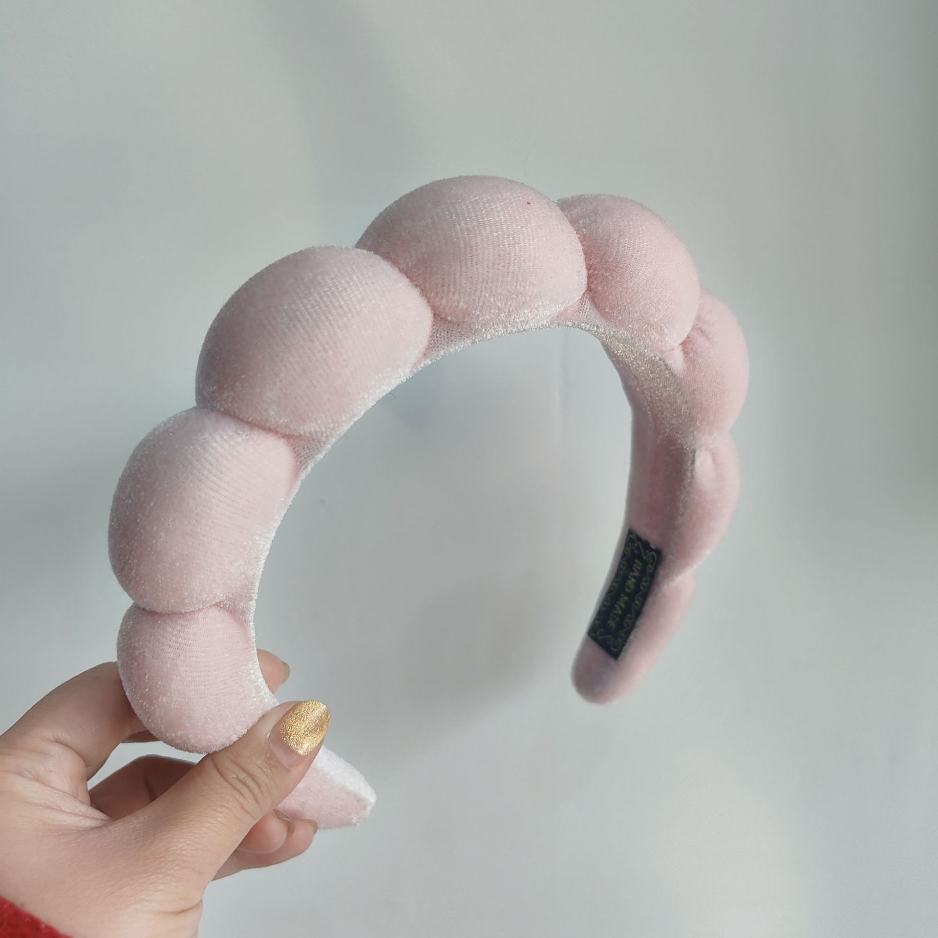 Diadema de Esponja tipo Nube de Tela para Lavado de Cara