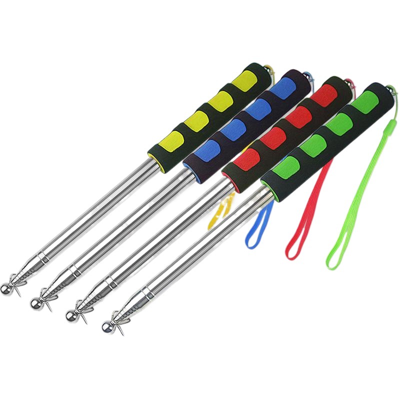 Acero inoxidable retráctil guía asta 1,2 m 1,6 m 2 M 2,5 m comando Polo enseñanza especial polo al aire libre asta