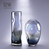 安华 轻奢玻璃花瓶简约插干花器ins装饰品创意摆件软装工艺品批发