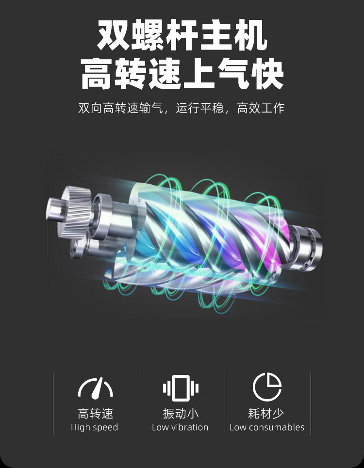 75Kw Large Industrial Grade Air Compressor First Level Energy Efficiency Air Compressor Permanent Magnet Variable Frequency Screw Air Compressor