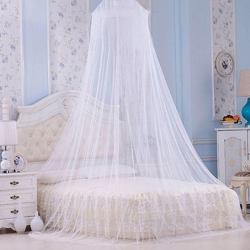 Mosquito net no necesita soporte mosquitero Palacio cuenta redonda techo doble domo mosquitera para estudiantes