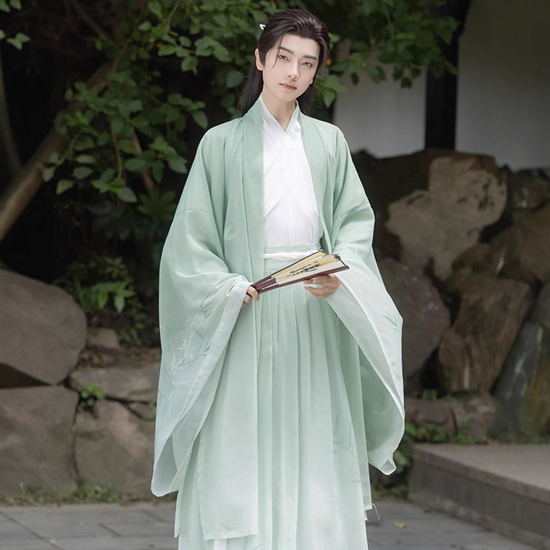 Original Hanfu Men's Clothing 2026 New Autumn Style Wei and Jin Dynasty Elegant Ancient Style Unisex Student Class Uniform Set