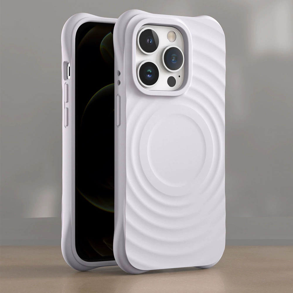 Силиконовый кейс для телефона (совместимо с Apple) для iPhone 16 Pro — 3D текстурированный магнитный дизайн, ударопрочный