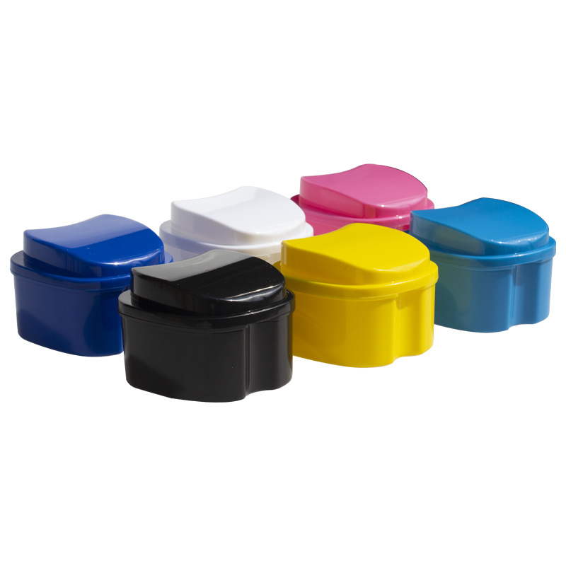 Caja de soporte de caja de dentadura dental caja de almacenamiento de dientes modelo de caja de aparatos de ortodoncia caja de almacenamiento caja de dientes de manzana