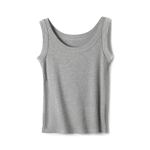 Strap-threaded vest for women, summer, slimming, figure-flattering, outerwear, Korean style, versatile, anti-exposure, sleeveless, inner layer base for spicy girls.