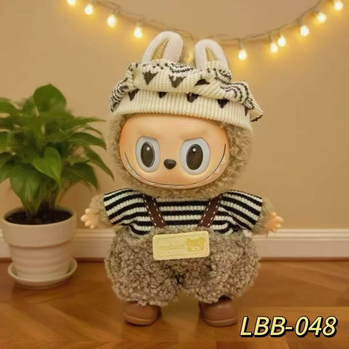Labu personalizado ropa 17cm ropa labubu correa casual pantalones de regalo al por mayor image 3
