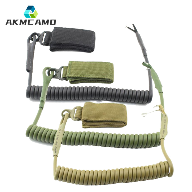 Amazon al aire libre CS equipo multifuncional reforzado misión táctica cordón anti-Pérdida perdida cuerda militar ventilador primavera cordón