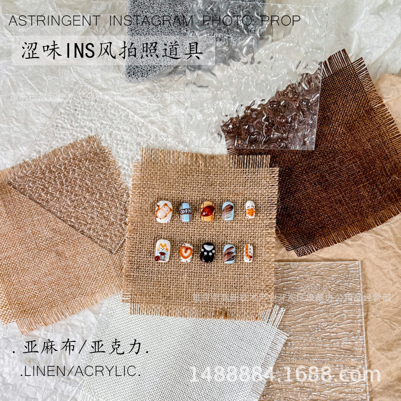 Nail art color card INS photo props DIY nail piece wearing nail linen display board background acrylic Nail art color card INS photo props DIY nail piece wearing nail linen display board background acrylic