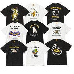 国境を越えた外国貿易日系復古竹節綿丸首ゆるいtシャツアニメ動物プリント半袖