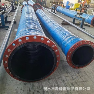 Steel Wire Skeleton Hose Spiral Steel Wire Hose Flange Connection Hose Large Diameter Suction and Exhaust Hose