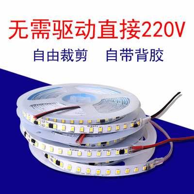 220V high pressure Soft lights ultrathin Patch LED Light belt With Viscose 10cm Arbitrarily Crop 120 Light