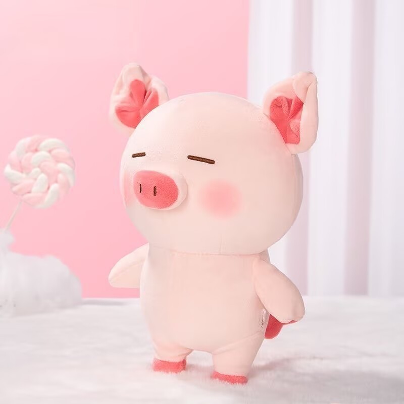 Popular internet celebrity standing pig plush toy, cuddly pillow for sleeping, small pig plush toy, children's gift