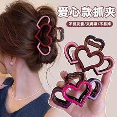 サマーラブ中空コントラストカラーグリッパー女性用 2025 新しいハイエンドサメクリップ後頭部ヘアクリップヘアアクセサリー