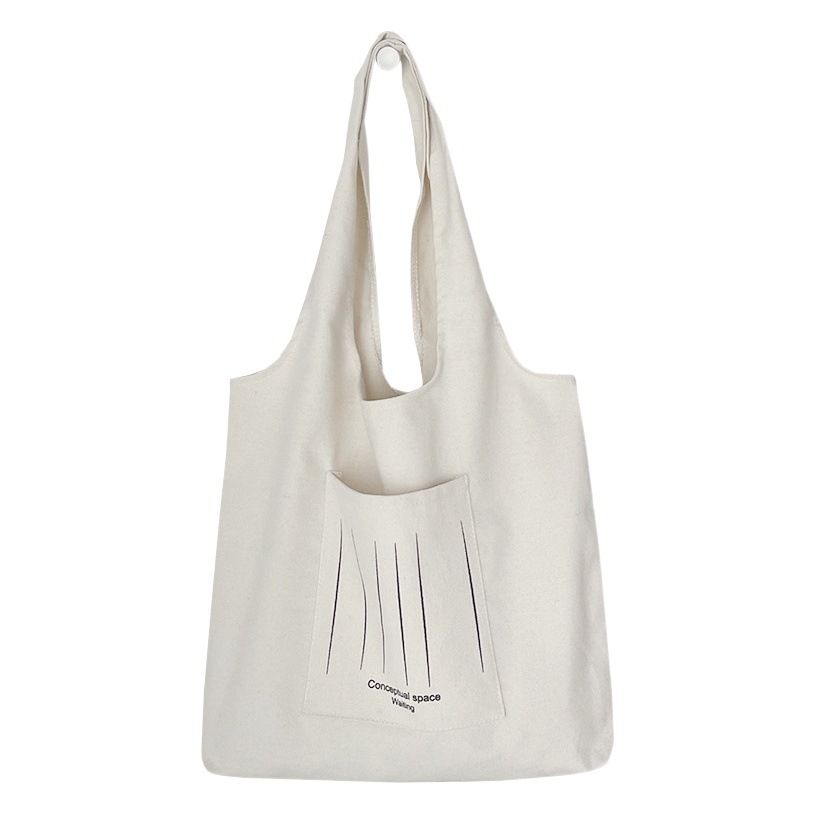 Bolsa de lona portátil de Yoga de gran capacidad viajes artísticos ins moda simple bolsa de lona artística estudiante de hombro femenino