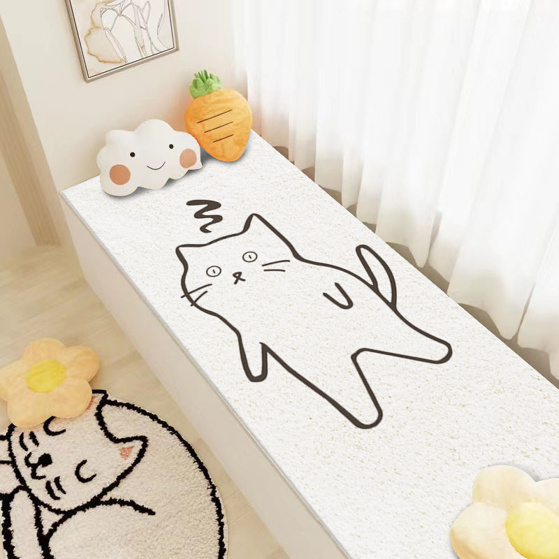 Ins fresco dormitorio cama manta hogar gran área gato-como alfombra de dibujos animados de Cachemira-como la ventana de la Bahía sala de estar mat