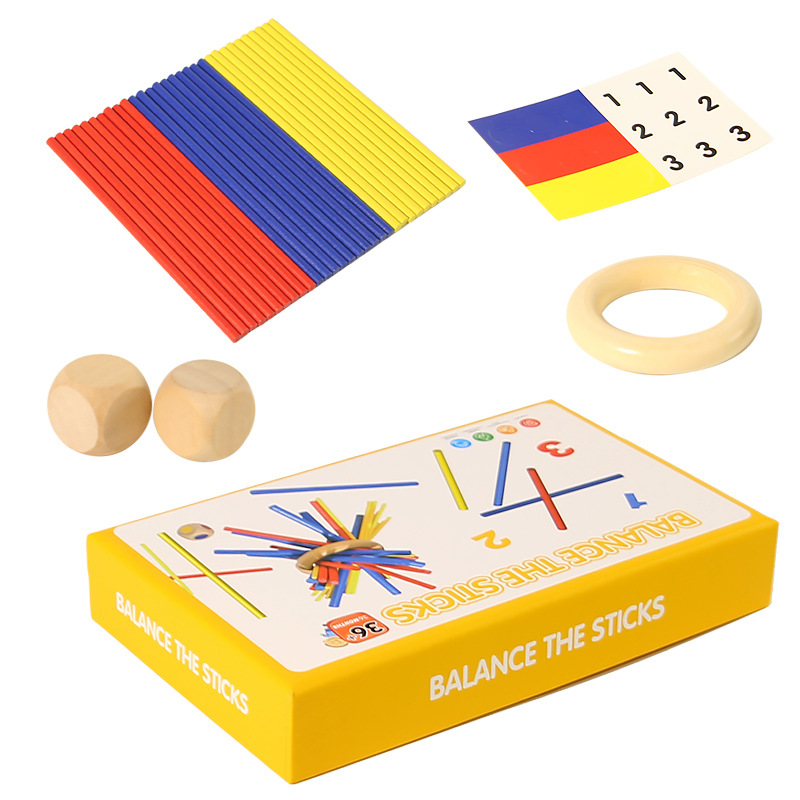 Juego de escritorio de madera con palo de madera interacción padre-hijo educación temprana bebé niños regalo educativo juguete pequeño giro palo al por mayor