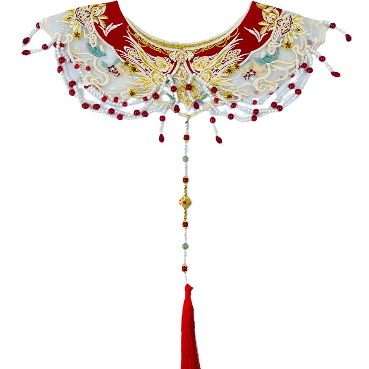 Красная вышивка Ogenwa Облачное плечо вышитая бисероплетка кишлак