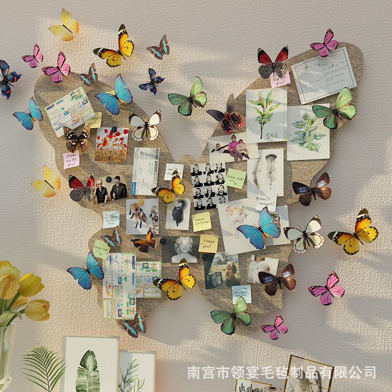 Butterfly Felt Board Room Transformation Small Objects Atmosphere Bedside Background Internet Celebrity Girl Bedroom Wall Decoration Sticker Butterfly Felt Board Room Transformation Small Objects Atmosphere Bedside Background Internet Celebrity Girl Bedroom Wall Decoration Sticker