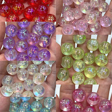16mm镀彩夜光果冻串珠diy饰品手机链串珠笔钥匙扣包链等配件