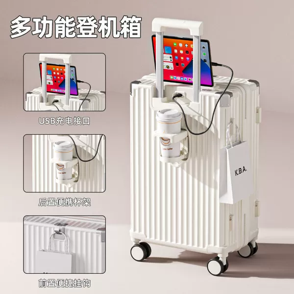 Milk White-Anti-Bets Bags (Hook+Cup House+USB Charging)