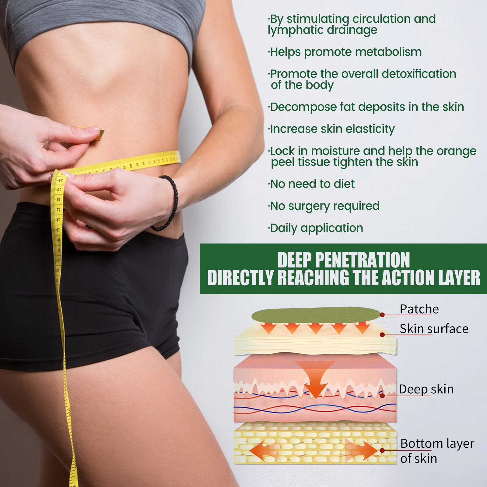 EELHOE koirohuplaaster kõhu pinguldamiseks, reielihaste keha vormimiseks ja jalgade vormimiseks laiskadele inimestele_voghion.com