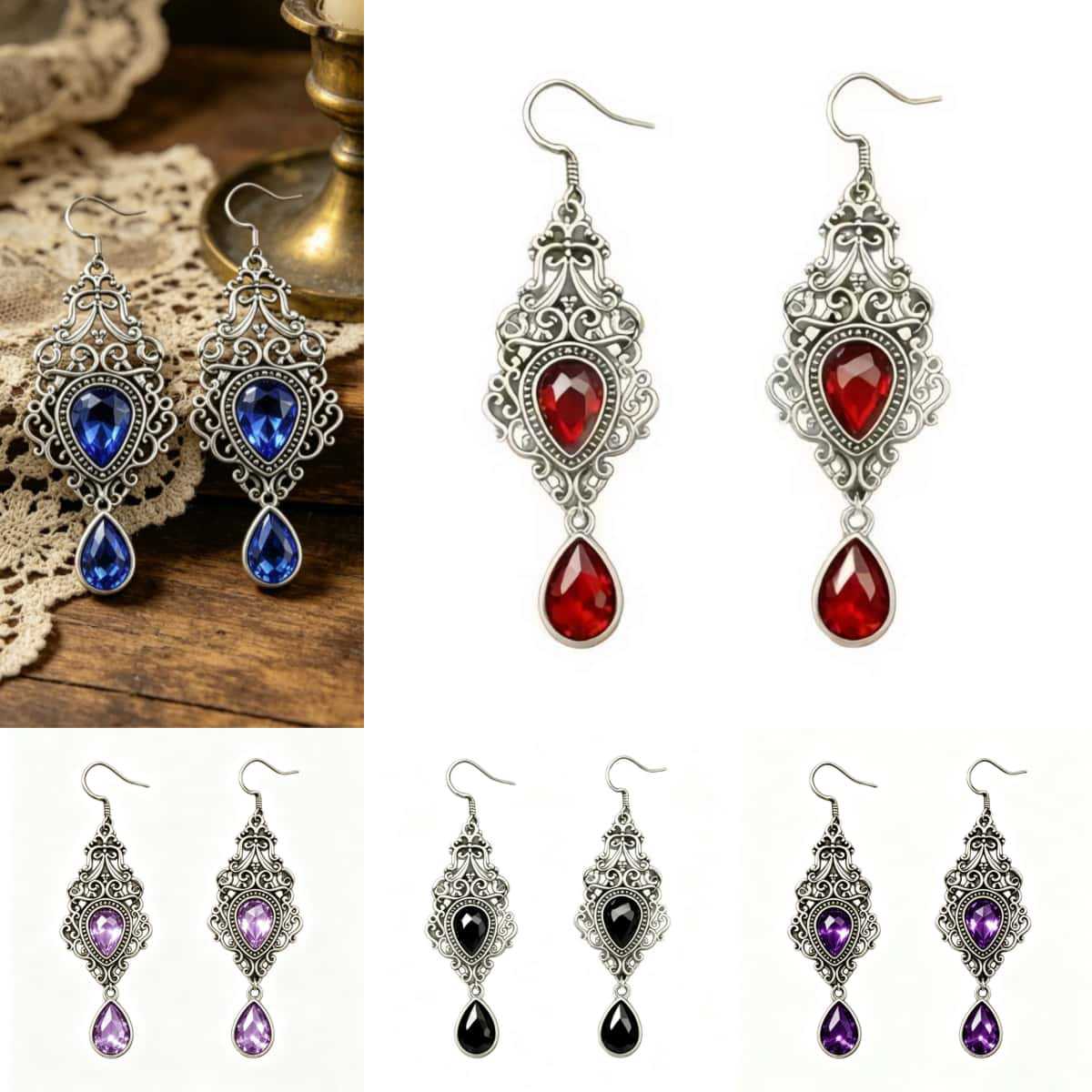 Cross-border foreign trade Victorian Gothic vampire fantasy Halloween fairy tale romantic earrings, direct from the manufacturer
