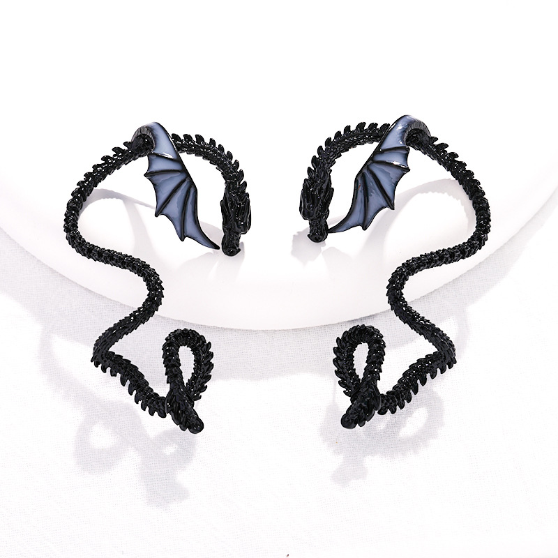 Nuevo cross-border personalizado flying dragón auriculares nicho de moda retro diseño sin agujeros de orejas para hombres y mujeres usar auriculares de alto nivel