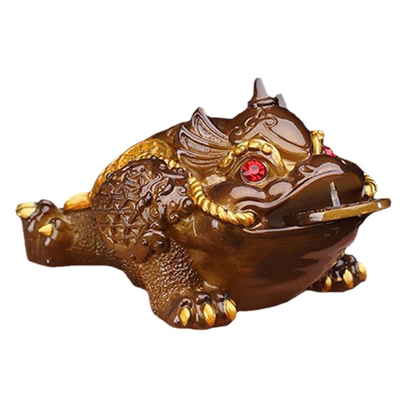Té que cambia de color para mascotas decoración al por mayor que cambia de color gran sapo dorado mesa de té lychee juego de té boutique juego de té accesorios de mesa de té
