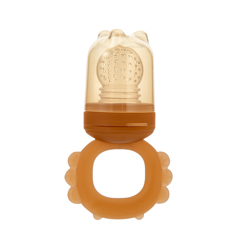 Baby BibaBette Fruit and Vegetable Fun Fruit Snack Pouch, Silicone Teether, Chewable Stick, Water-Boilable, Model 74858