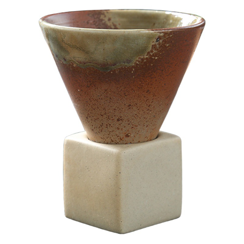 Taza de gres de estilo japonés taza transfronteriza caliente-venta retro creativo a mano esmalte latte Garland taza de café Taza de cerámica