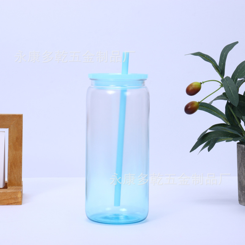 新品16オンスカラープラスチックメイソンカップカラーゼリースノーボールカップストローカップ20オンス二重プラスチックカップ|undefined