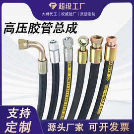 定制高压胶管总成 耐温液压油管耐磨钢丝编织橡胶管 高压胶管总成