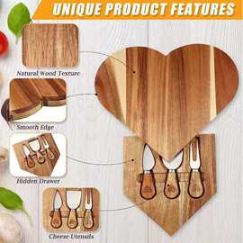 木质砧板相思木芝士板牛排刀叉套装奶酪板家用西餐点心餐厅托盘