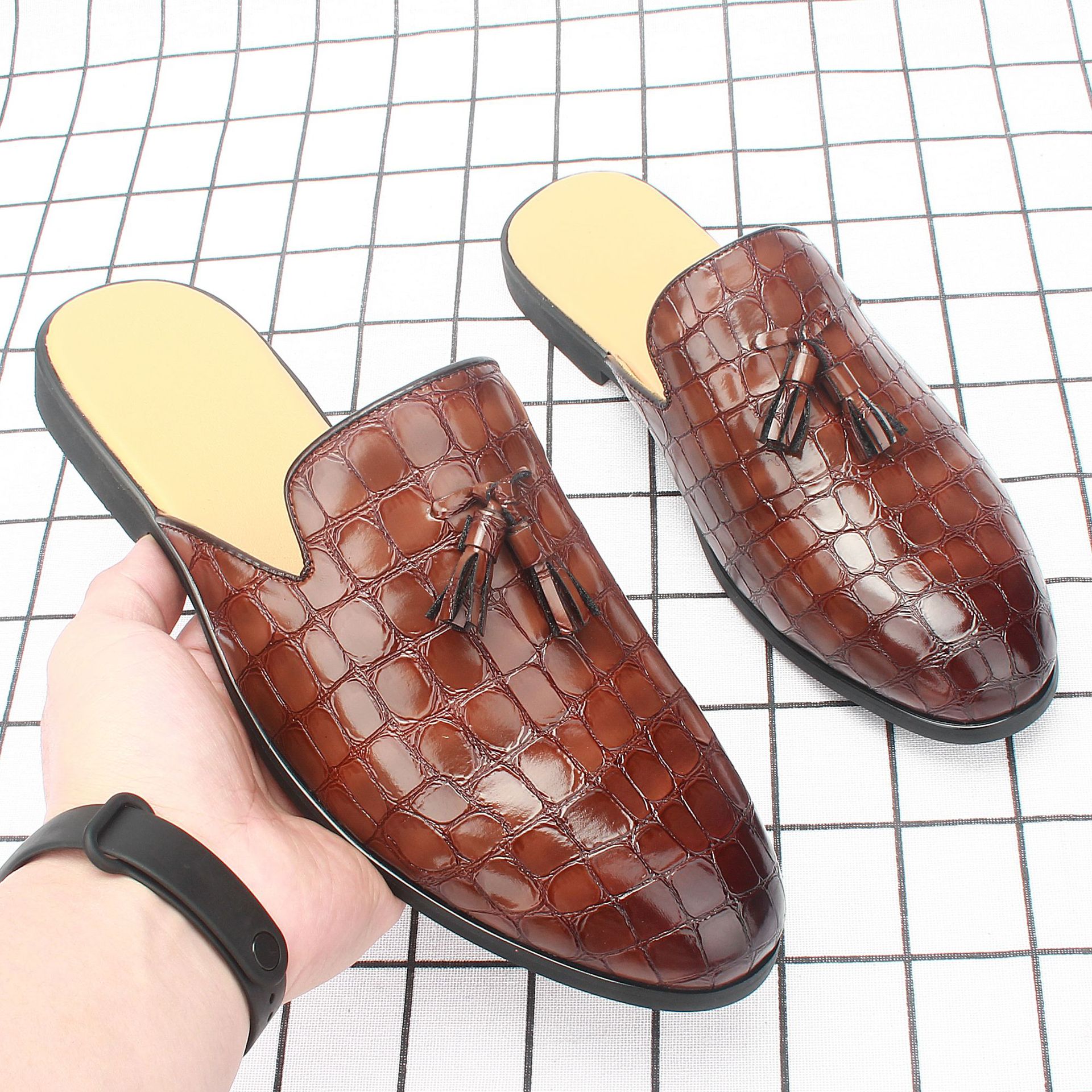 2022�����а���ƤЬ���ļ�һ�ŵ����˰�ͷ��Ь����͸��ƤЬ7702