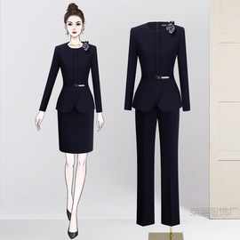 职业西装套装时尚气质女神范正装酒店前台面试通勤春秋接待工作服