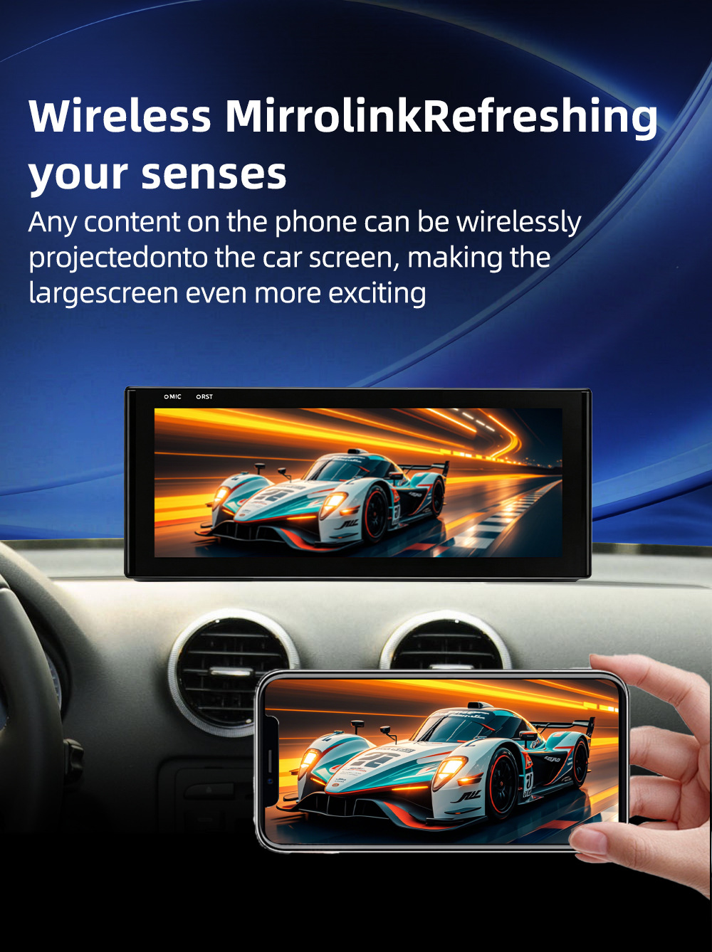 Car-mounted central control large screen suitable for Audi A3 8V 2013-2018, Android navigation, Bluetooth, wireless Carplay