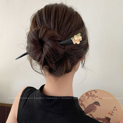 Black sandalwood hairpins, high-end hairpins, simple antique style hairpins,  new Chinese style wooden hairpins