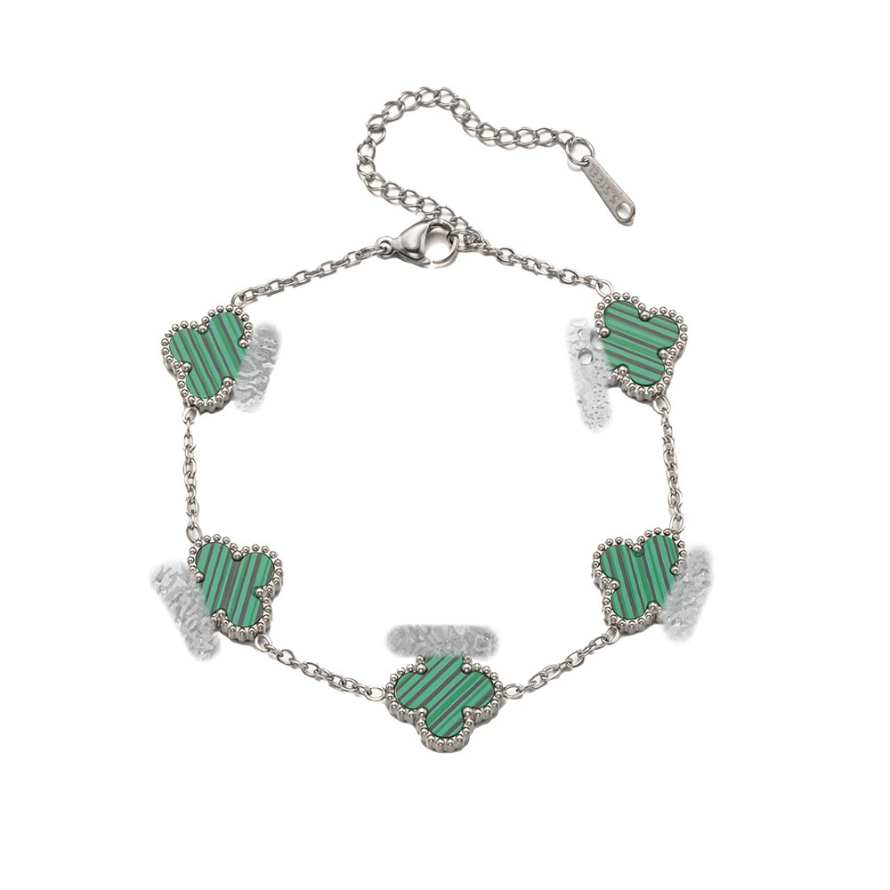 クロスボーダー四つ葉のクローバーブレスレット、軽い高級感とハイエンドの人気の女性用卸売ジュエリーアクセサリー、初心者ジュエリー、女性用ヨーロッパとアメリカのハンドジュエリー