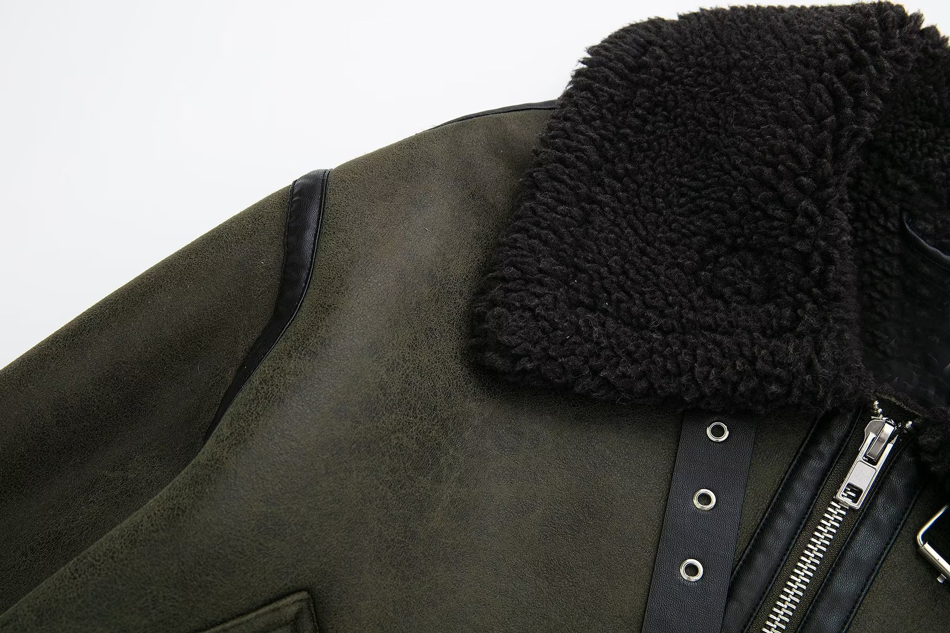1330g Weight Casual Jacket Outerwear Type Long Sleeve Sleeve Length Zipper Placket Type Deerskin Velvet Composite Material Fabric Type Short Top Length Coat Tops Type Casual Occasion Turndown Neckline Loose Fit Type Color Block Pattern Winter, Autumn Season Women's Gender Streetwear Style Women's Streetwear Color Block Zipper Coat Casual Jacket 2