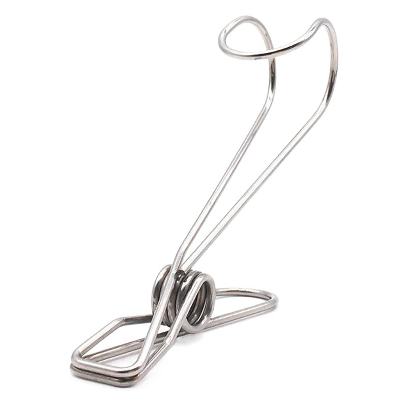 Calcetines de secado de ropa clip material de almacenamiento de documentos con clip de gancho al por mayor clip de secado de acero inoxidable de cola larga con gancho clip de alambre