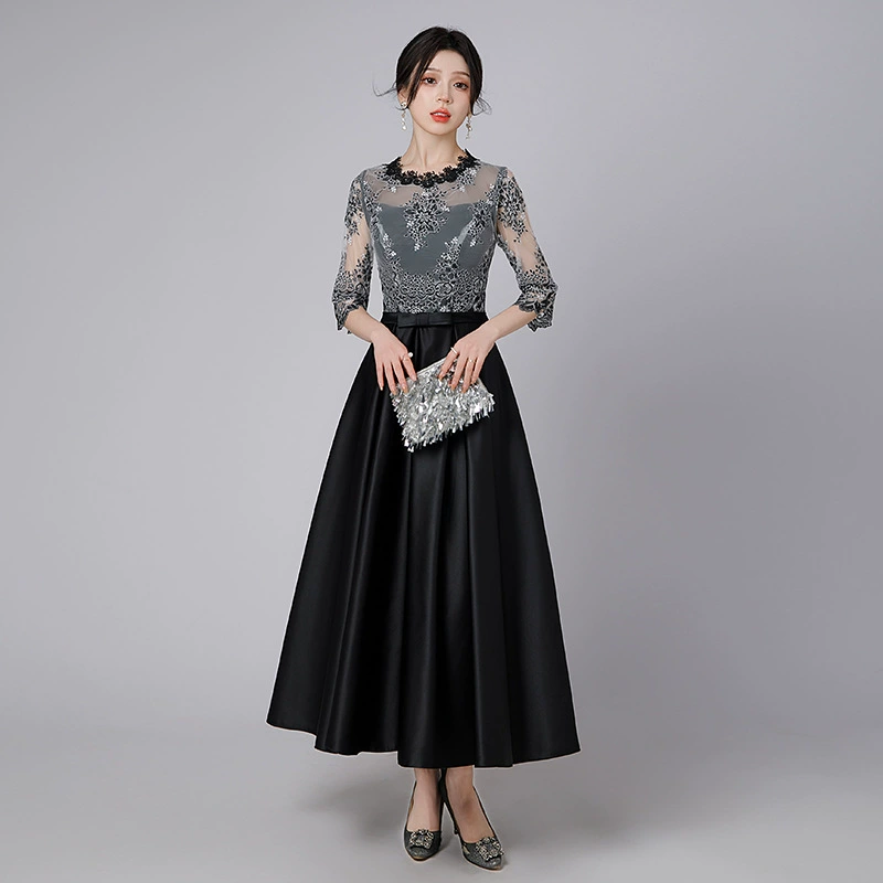 Платье женское 2023 Новое Кружевное перспективное сексуальное банкетное хозяин знаменитостей тонкое вечернее платье Юго-Восточной Азии