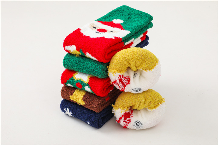 Children Unisex Cute Christmas Tree Snowman Nylon Jacquard Over The Knee Socks display picture 5