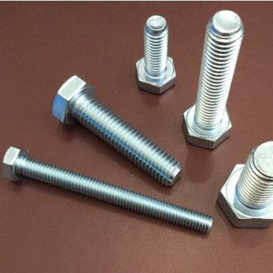 8.8级 蓝白锌 DIN933 M4*6/8/10/12/16 德标六角头螺栓 镀锌螺丝