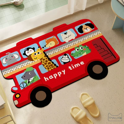 Avtomobil döşəmə paspasları, Cartoon Shaped Car Floor Mats - sr301-double-decker-bus-4060cm-diatom-mud-upgraded-model