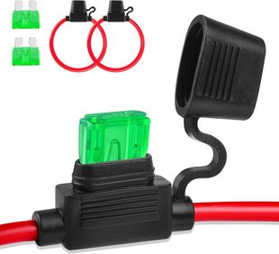 Inline Fuse Holder 12V 2 Pack, Extended Version 12 Awg Waterproof Fuse Holder 13.8