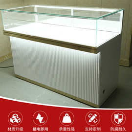 连瑞前波浪款方形珠宝展柜插电即用玉器样品产品首饰透明玻璃柜