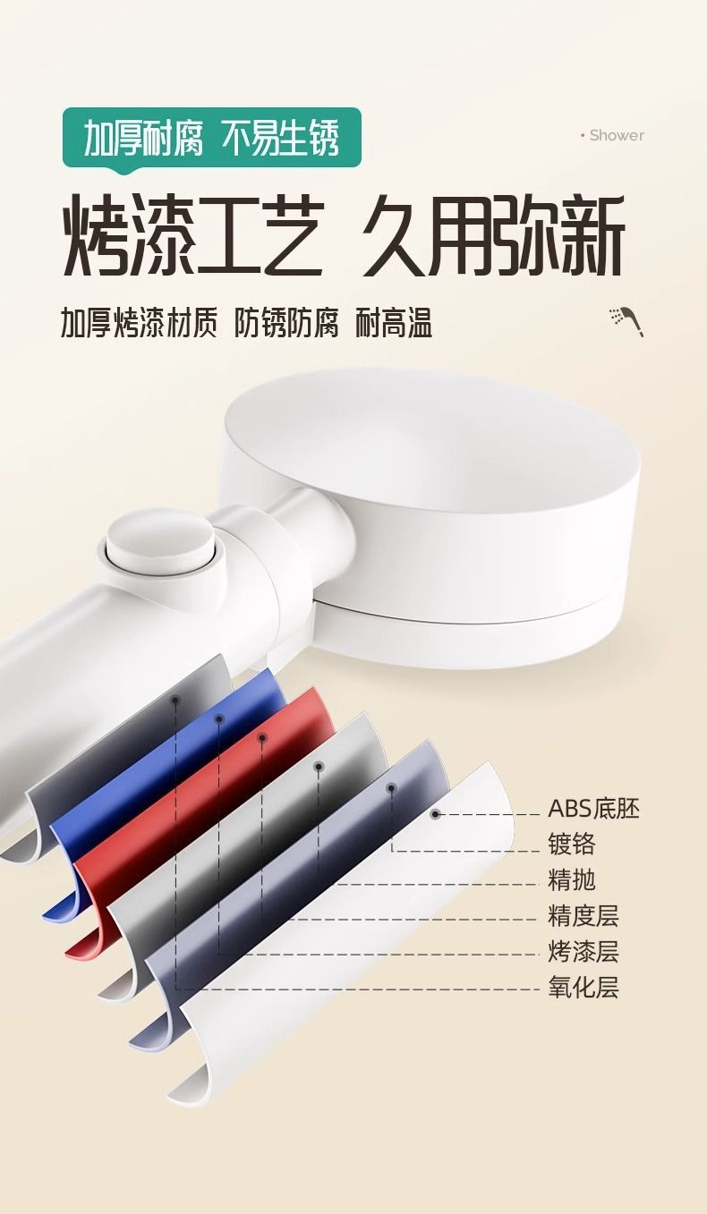 Super pressurized cream-style shower head, bathroom, household pressurized bath spray, showerhead, water heater, shower head undefined