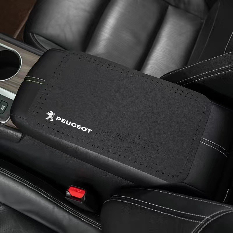 Armrest box pad, Universal Elbow Support Cover - peugeot-classic-black-1-piece