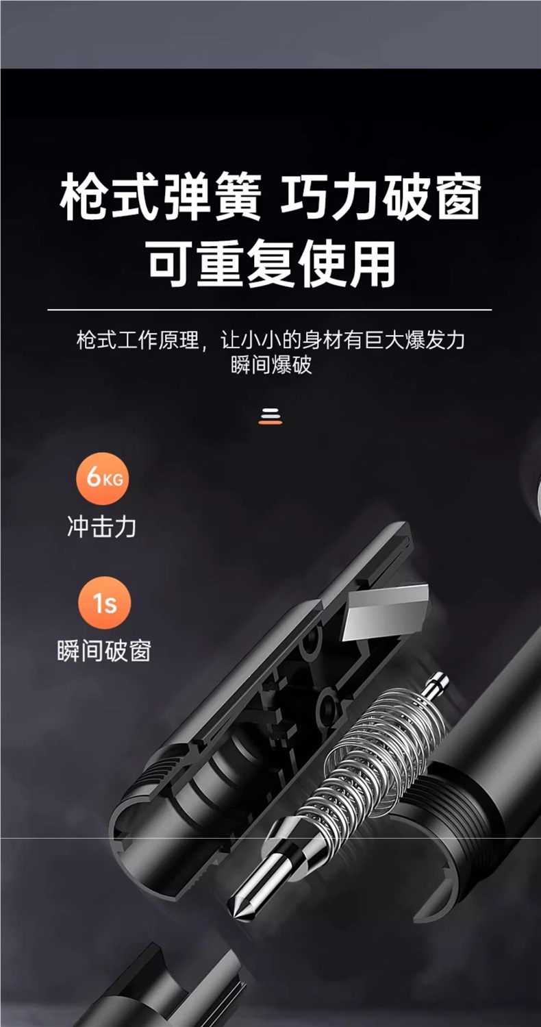 German Car Window Breaker, Vehicle-Mounted Glass Cutter, Multifunctional Window-Breaking Tool, Emergency Escape Safety Hammer for Cars