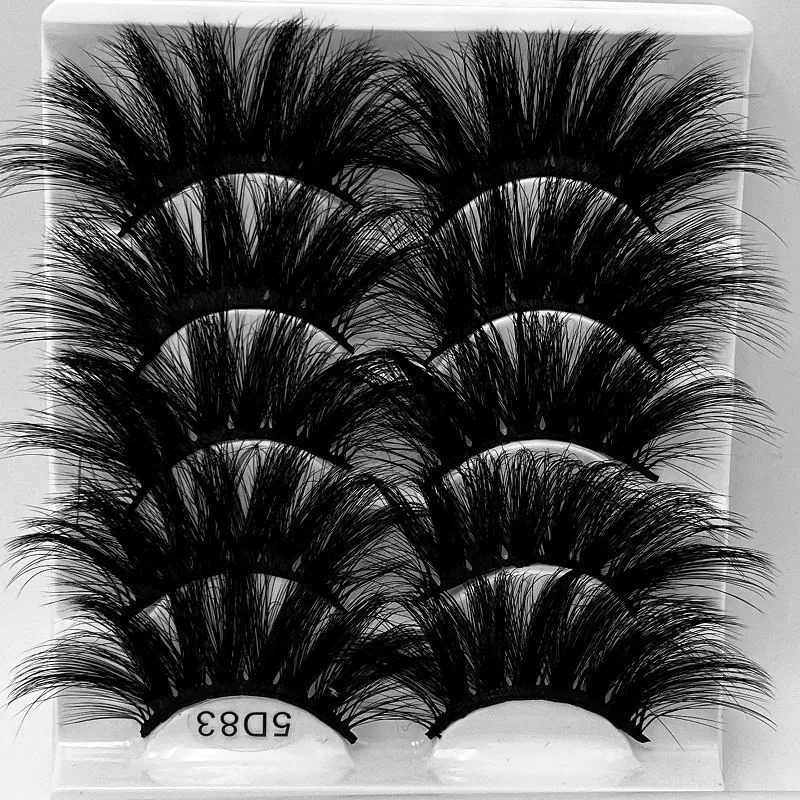 Long curling false eyelashes, European style, 25mm
